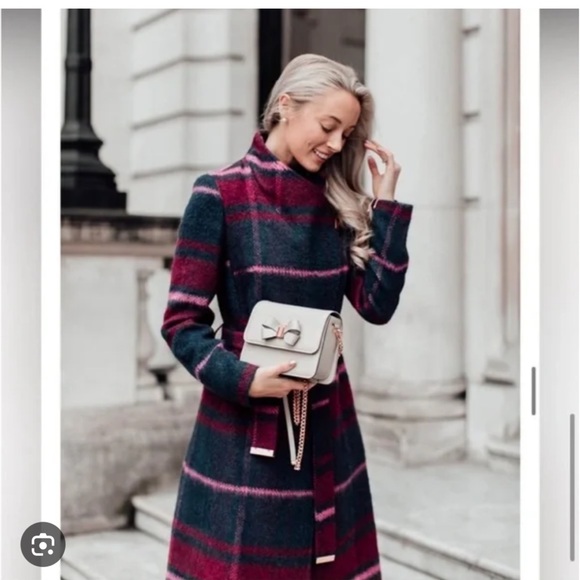 Ted Baker Fredye plaid Belted coat - Picture 12 of 12